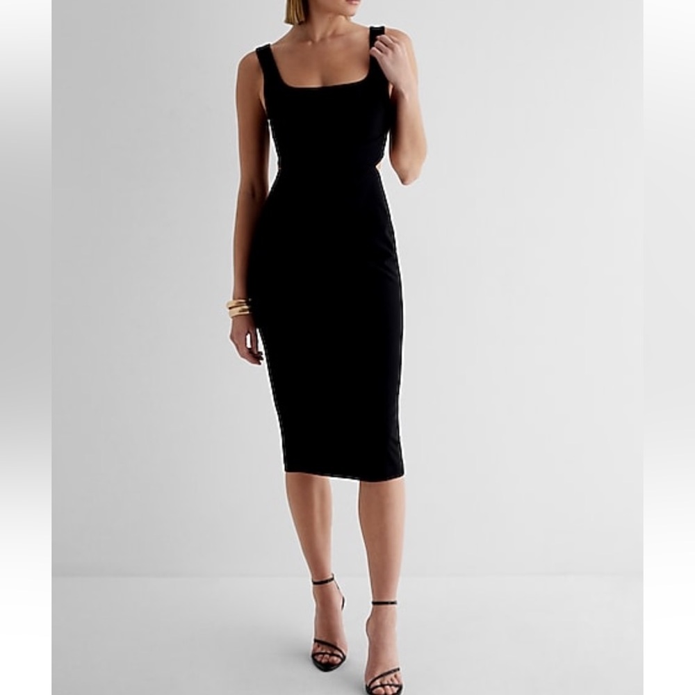 NWT Express Black Mini Dress Cut Out Large